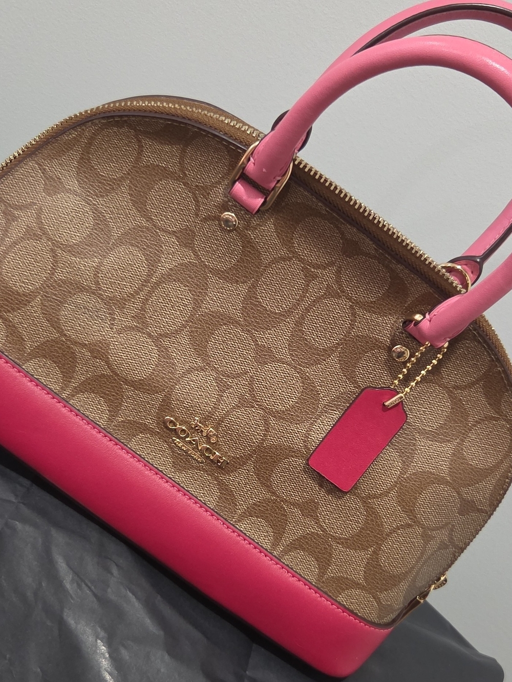 Coach Pink Signature Small Satchel